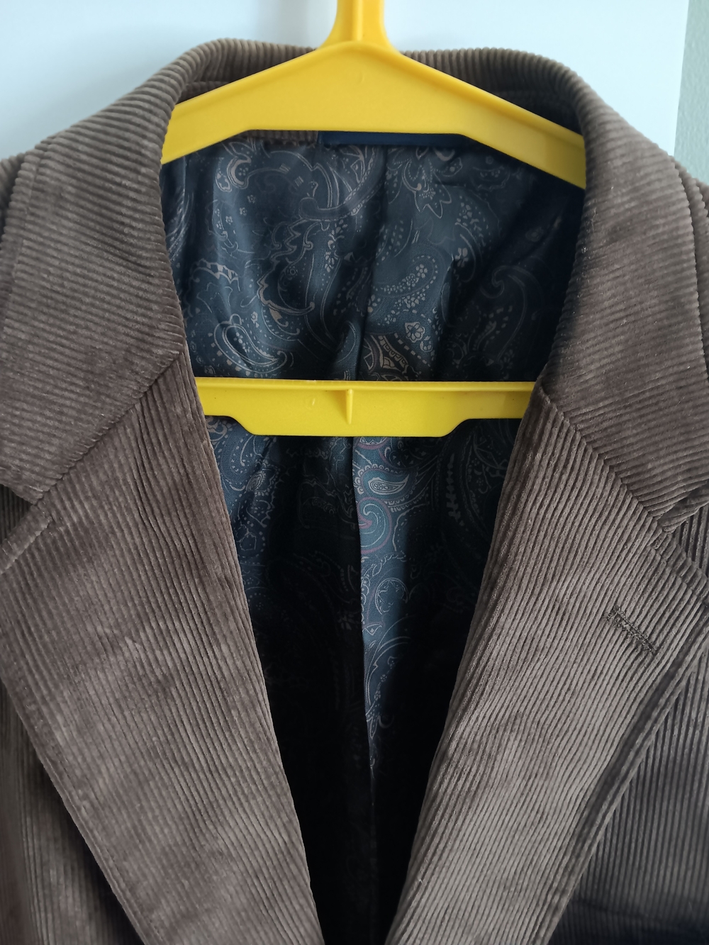 Stafford Essentials Men's Brown Corduroy Blazer Sport Coat Paisley Lined 5Pocket - Picture 7 of 7
